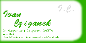 ivan cziganek business card